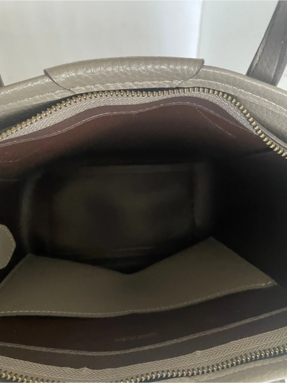 Anne Klein Georgia Gray pebbled mediumTote Bag with Gold Accent Shop School